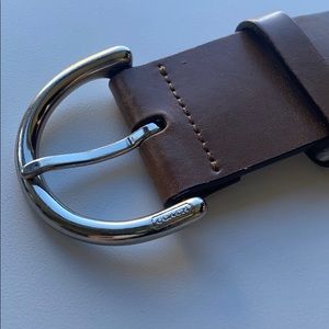 Coach genuine leather belt w/ solid brass buckle